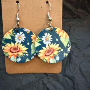 Floral Sunflower Earrings